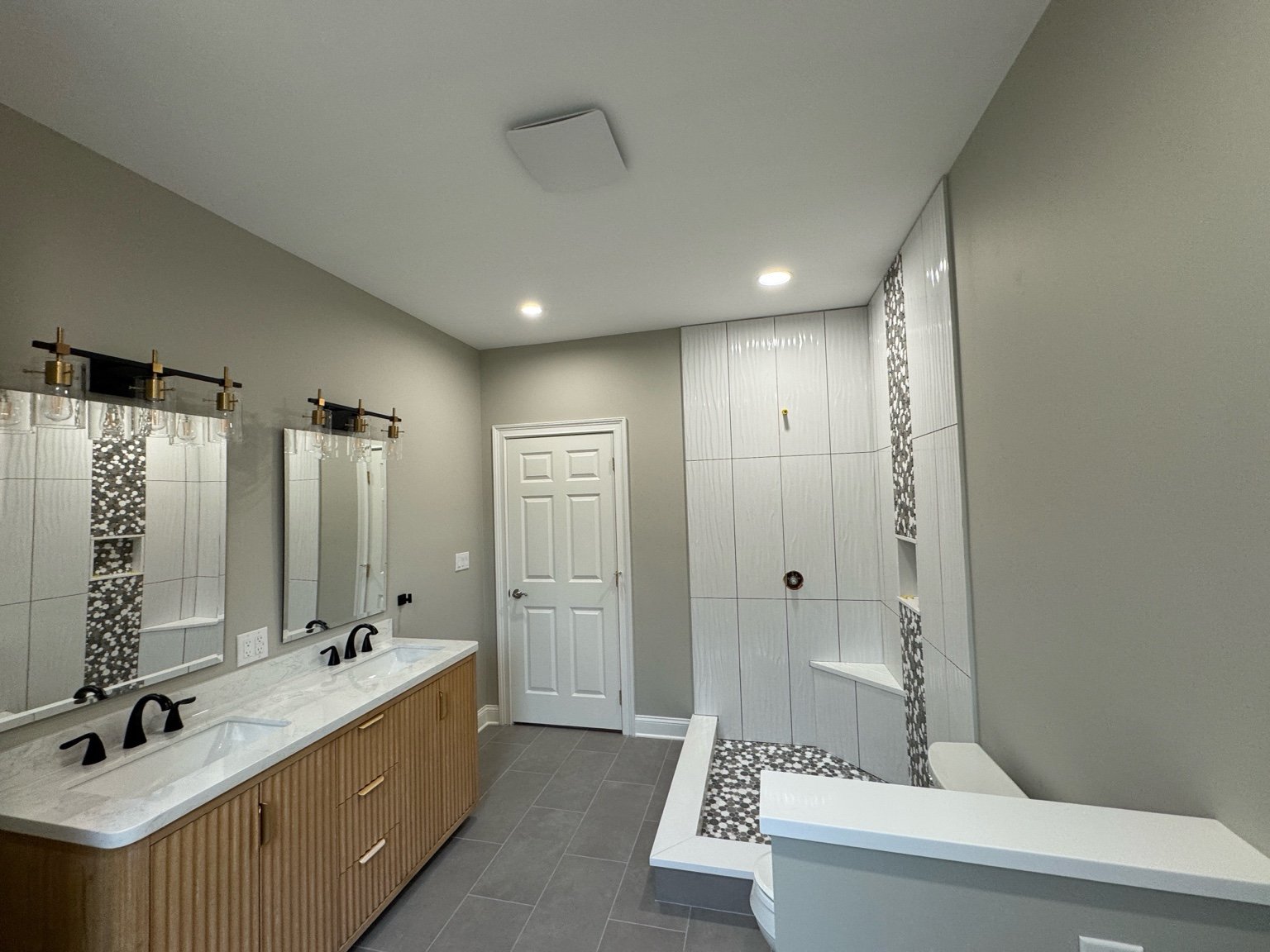 Vanity & mirrors — upgraded bathroom